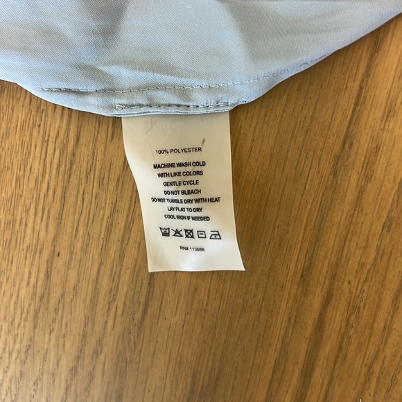 Margaret O’Leary Satin Long Sleeve Romantic Light Blue Blouse Medium - Picture 8 of 9